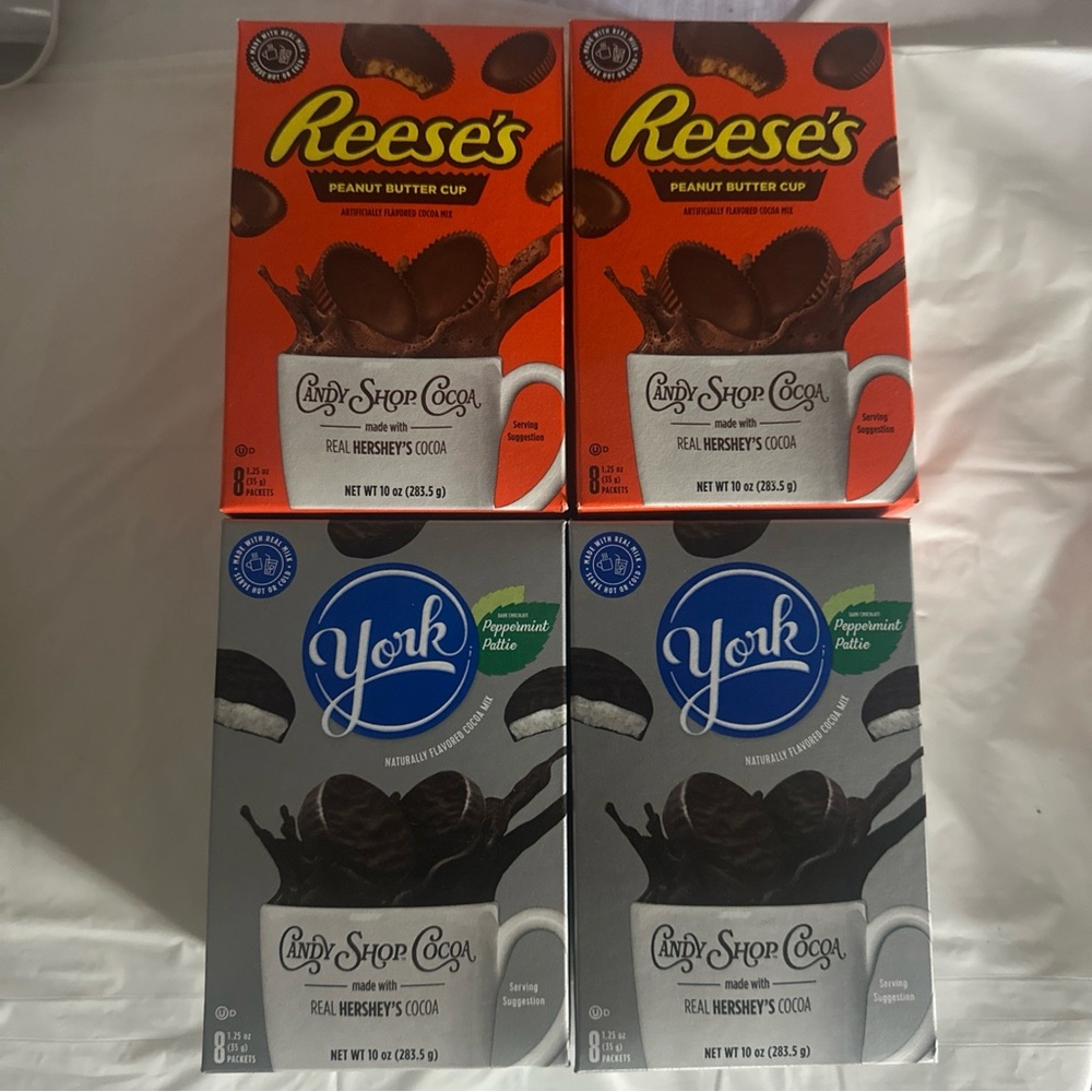 Candy Shop Cocoa Reese's Peanut Butter Cup/York  Peppermint Hot Chocolate Bundle